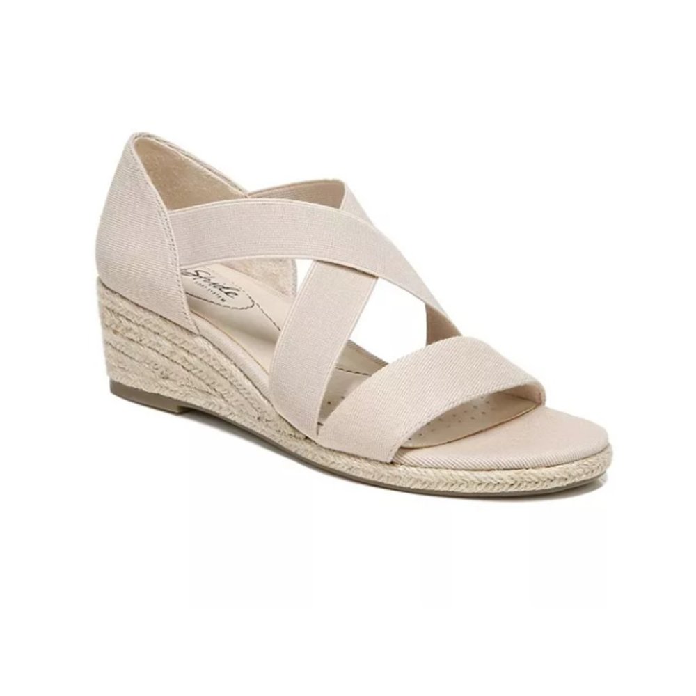 Siesta Stretch Wedge Sandal Taupe 9.5
